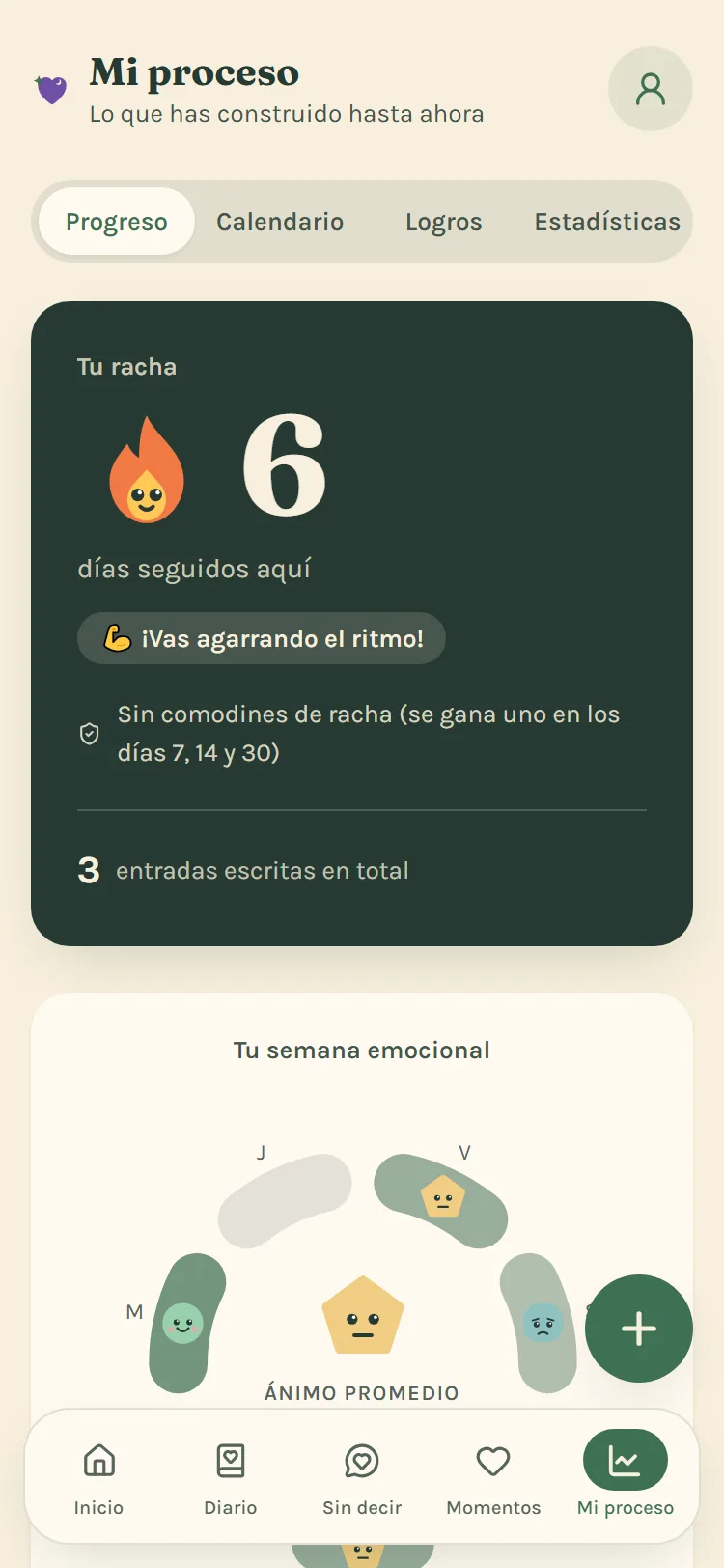 Ve tu racha y tu proceso